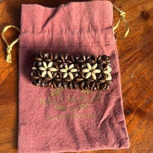 Brown and Cream Beaded Bracelet